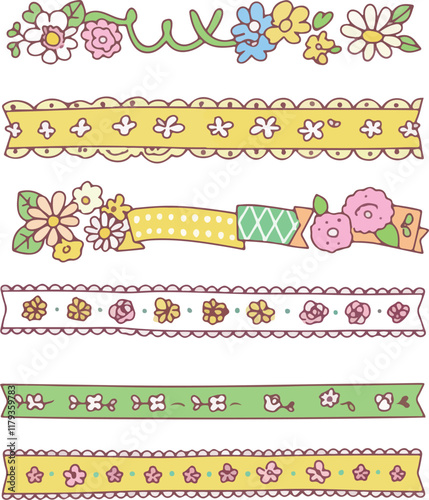 Whimsical Floral Borders