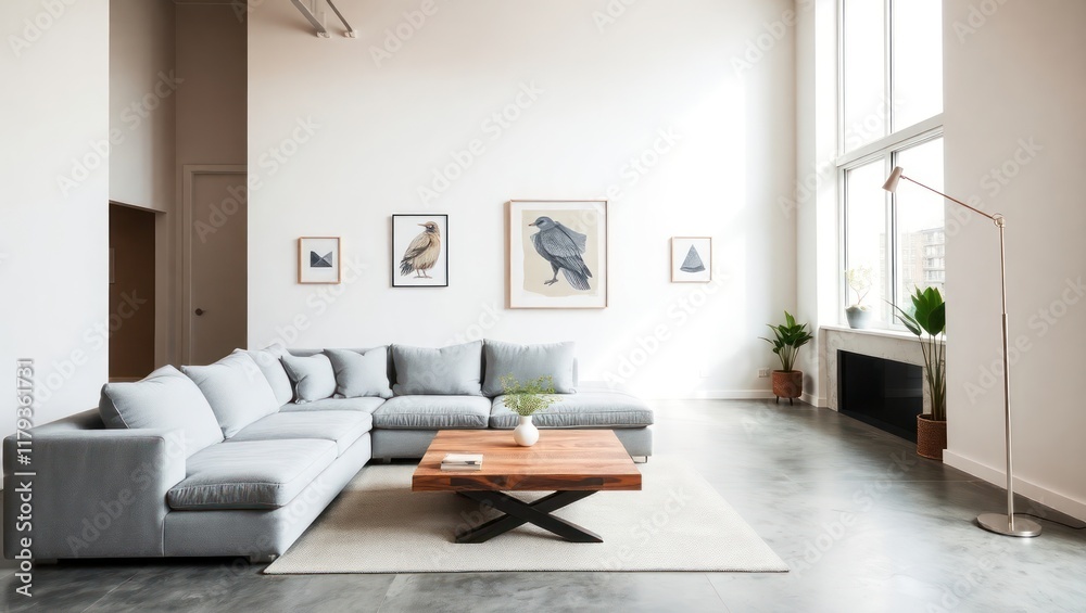 Fototapeta premium modern living room with sofa