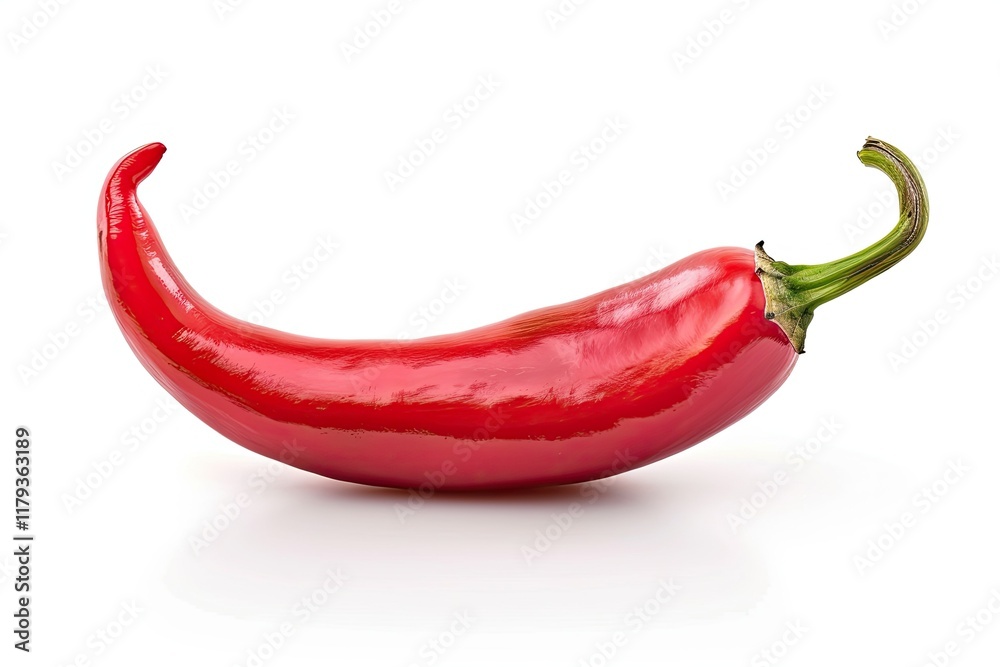 Sharp Picture of Chilli Isolated on White Background Sharp Picture of Chilli Isolated on White Background