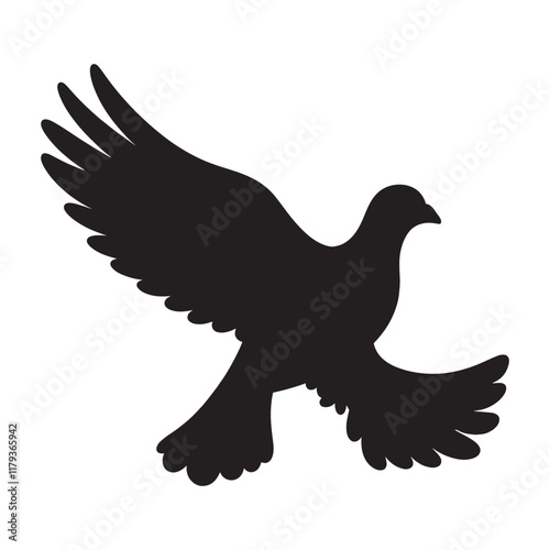 Pigeon line art modern vector Design | black and white drawing of a Pigeon bird photo