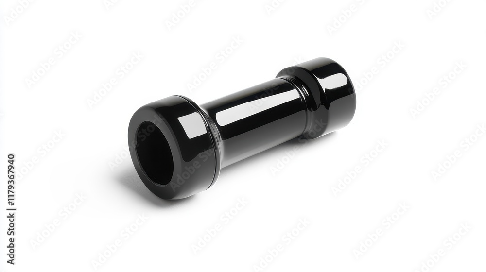 Glossy Black Object on Bright Background Glossy Black Object on Bright Background