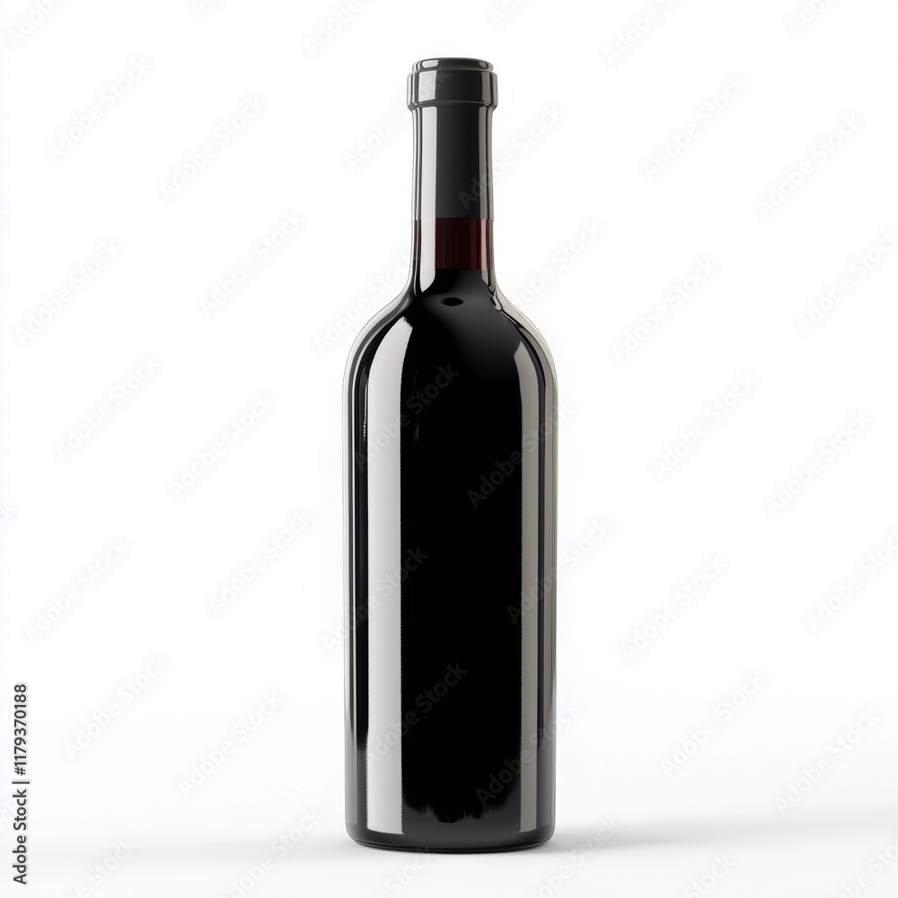 Elegant Black Wine Bottle Mockup Perfect for Label Design and Branding Elegant Black Wine Bottle Mockup Perfect for Label Design and Branding