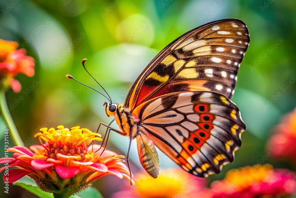 Close-up Butterfly Stock Photo: Wing Details & Natural Habitat Close-up Butterfly Stock Photo: Wing Details & Natural Habitat