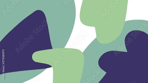 Modern abstract art design with shapes on white background. Template for celebration, branding, banner, flyer, cover, business card, poster, sales, wall art, promotion, presentation and print.