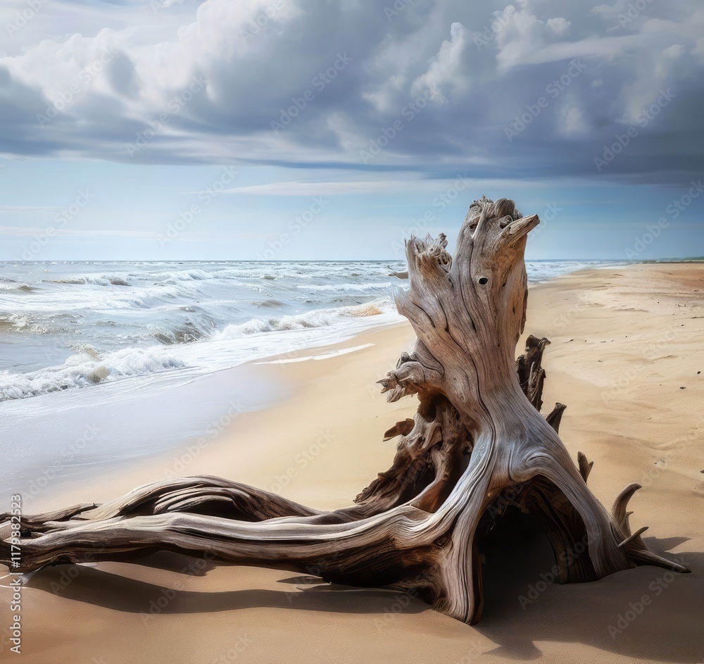dead tree on the beach dead tree on the beach