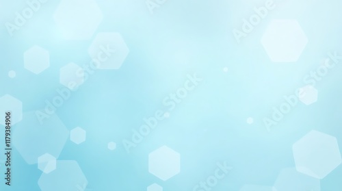 Abstract Light Blue Hexagon Background: Serene and Peaceful Digital Art