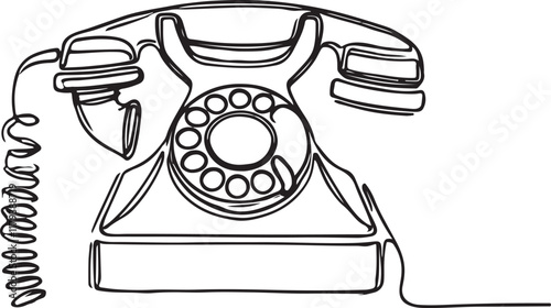 Old Telephone Line Vector Art. A Nostalgic Illustration