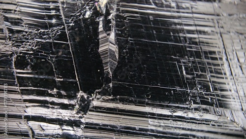 Schilderij op canvas Macrophotograph of smoky quartz, marion, black quartz, road 1