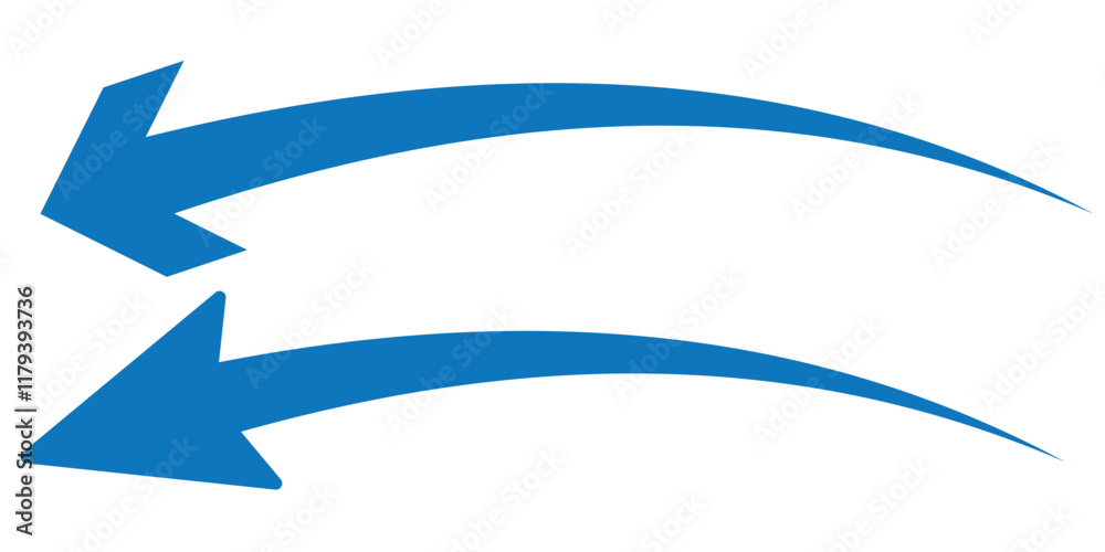 Fototapeta premium long curve arrow vector icon illustration