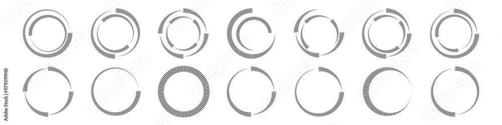 Line gradient vortex loading icon, Progress circular loader, Vector illustration.