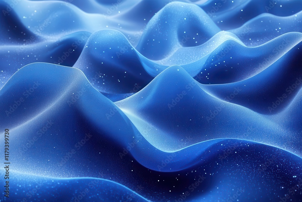 Obraz premium abstract geometric blue wave pattern background with dynamic fluid shapes and modern gradient motion design elements for technology presentation