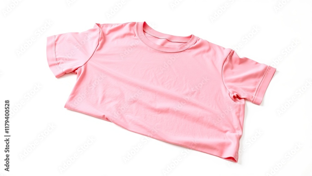 Pink Short Sleeved T Shirt Laying Flat Pink Short Sleeved T Shirt Laying Flat