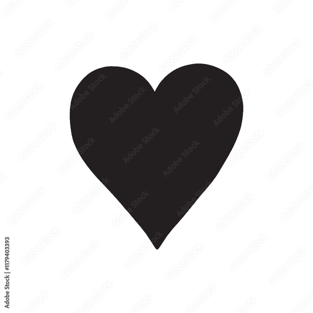 Vector hand-drawn childlike doodle heart icon set. Black stroke on white background. Vector hand-drawn childlike doodle heart icon set. Black stroke on white background.