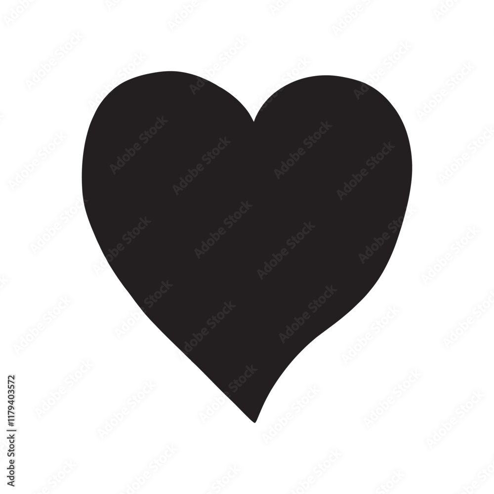 Vector hand-drawn childlike doodle heart icon set. Black stroke on white background. Vector hand-drawn childlike doodle heart icon set. Black stroke on white background.