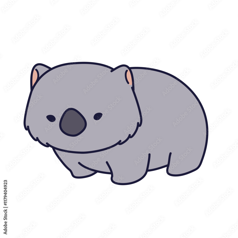 Cute and adorable Wombat Cartoon Illustration doing funny activities Cute and adorable Wombat Cartoon Illustration doing funny activities