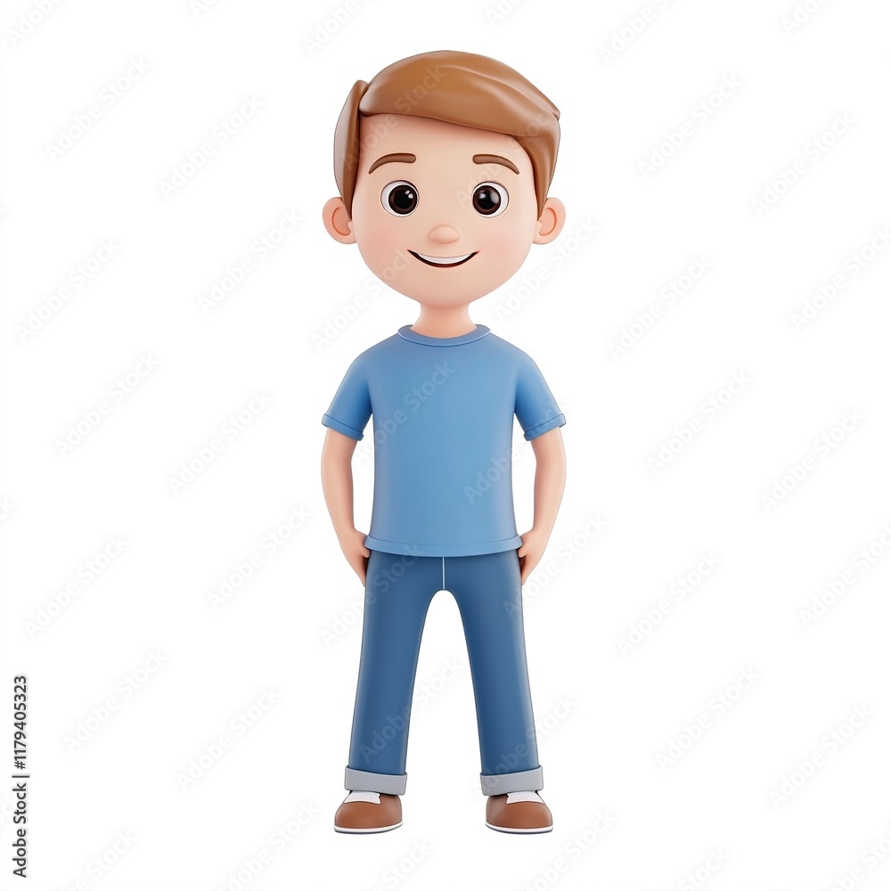 man in t-shirt. white background. cartoon kid's image. Three-dimensional 3d image man in t-shirt. white background. cartoon kid's image. Three-dimensional 3d image