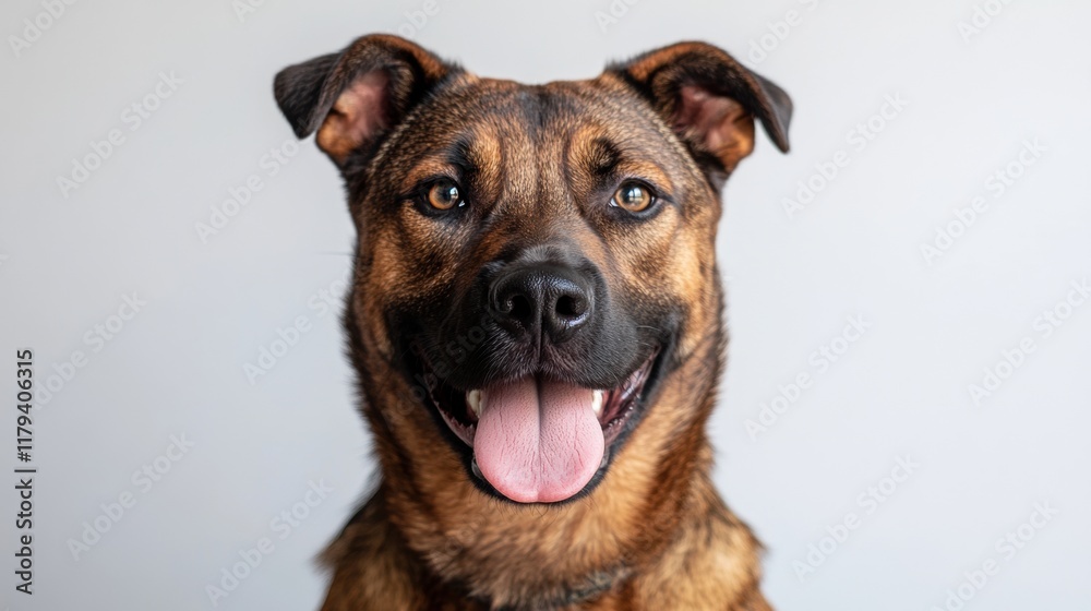 Happy Dog Portrait with Bright Eyes and Joyful Expression Happy Dog Portrait with Bright Eyes and Joyful Expression