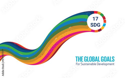 Colorful Sustainable Development Goals SDG Background Design