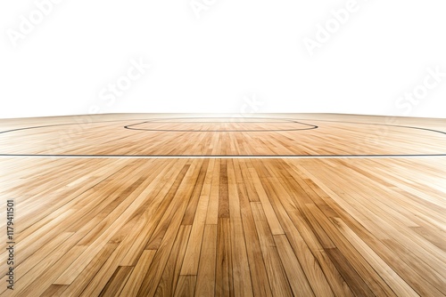 Hardwood Court: Lines & Wood Grain