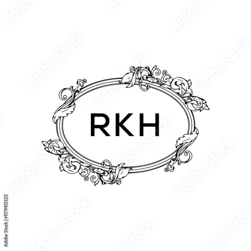 RKH Letter Initial Logo Design Template Vector Illustration photo