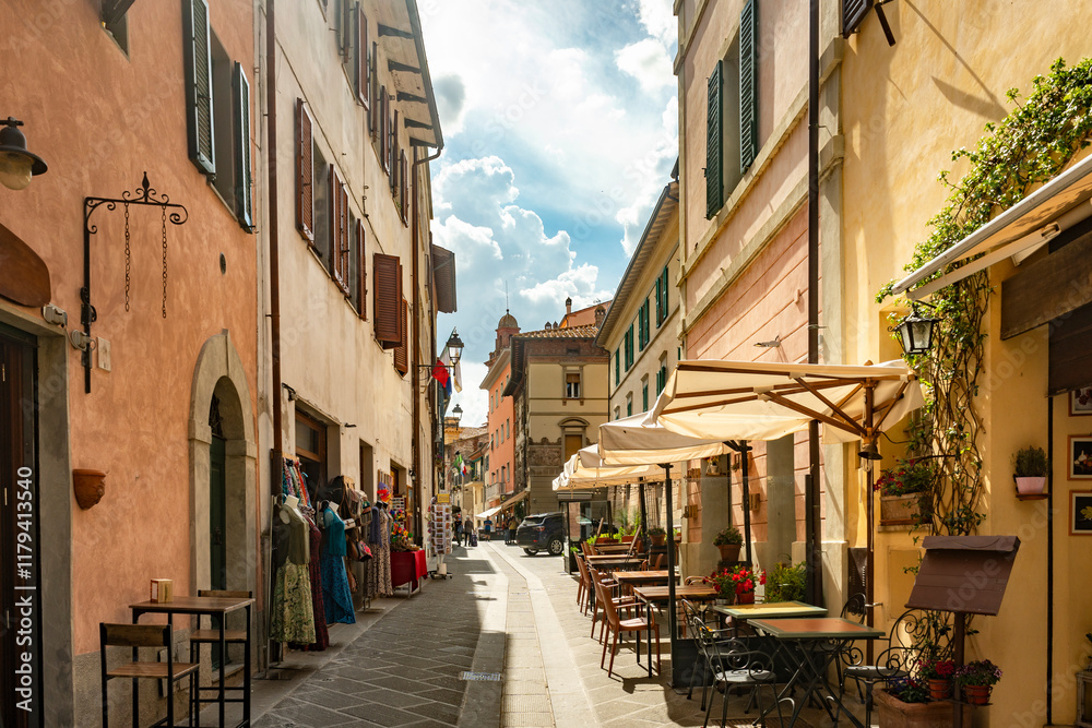 Beautiful Cityscape in Castiglione Del Lago, Umbria Italy