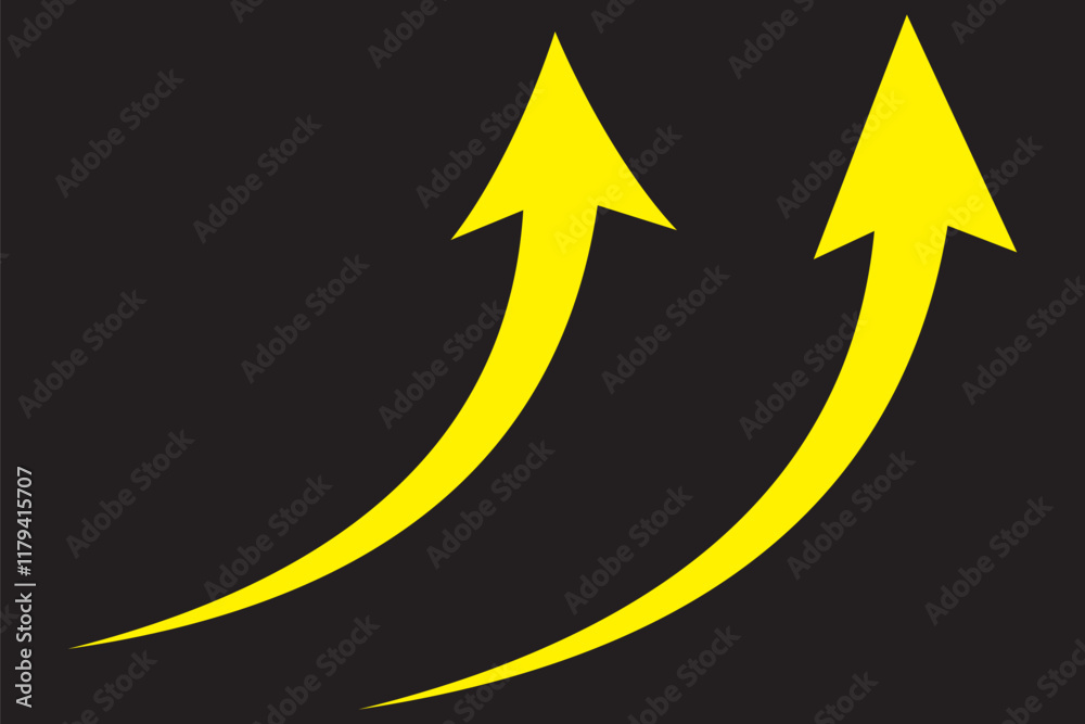 Long arrows icon. Long curved hand drawn arrow isolated. Long arrows icon. Long curved hand drawn arrow isolated.