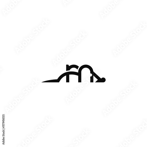 mouse and m letter logo idea.