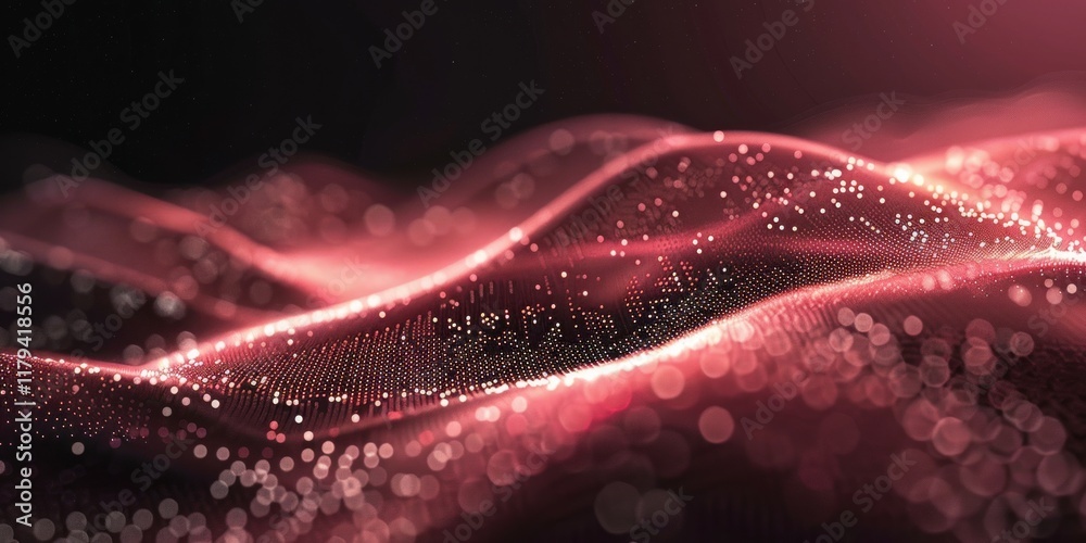 Abstract Crimson Digital Landscape: A Symphony of Light and Data Abstract Crimson Digital Landscape: A Symphony of Light and Data