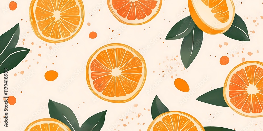 a orange slice with leaves a orange slice with leaves