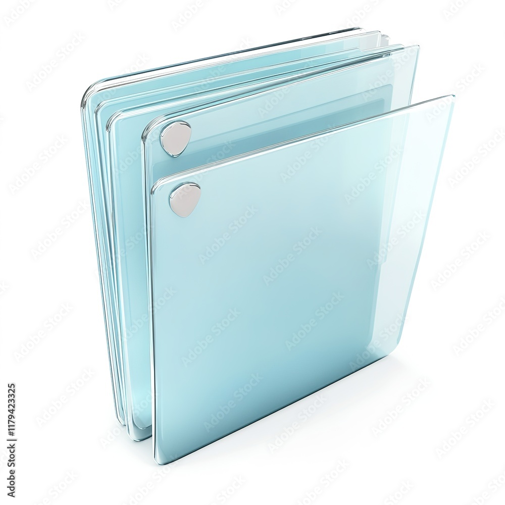 paper folder 3d, glass paper folder 3d, glass