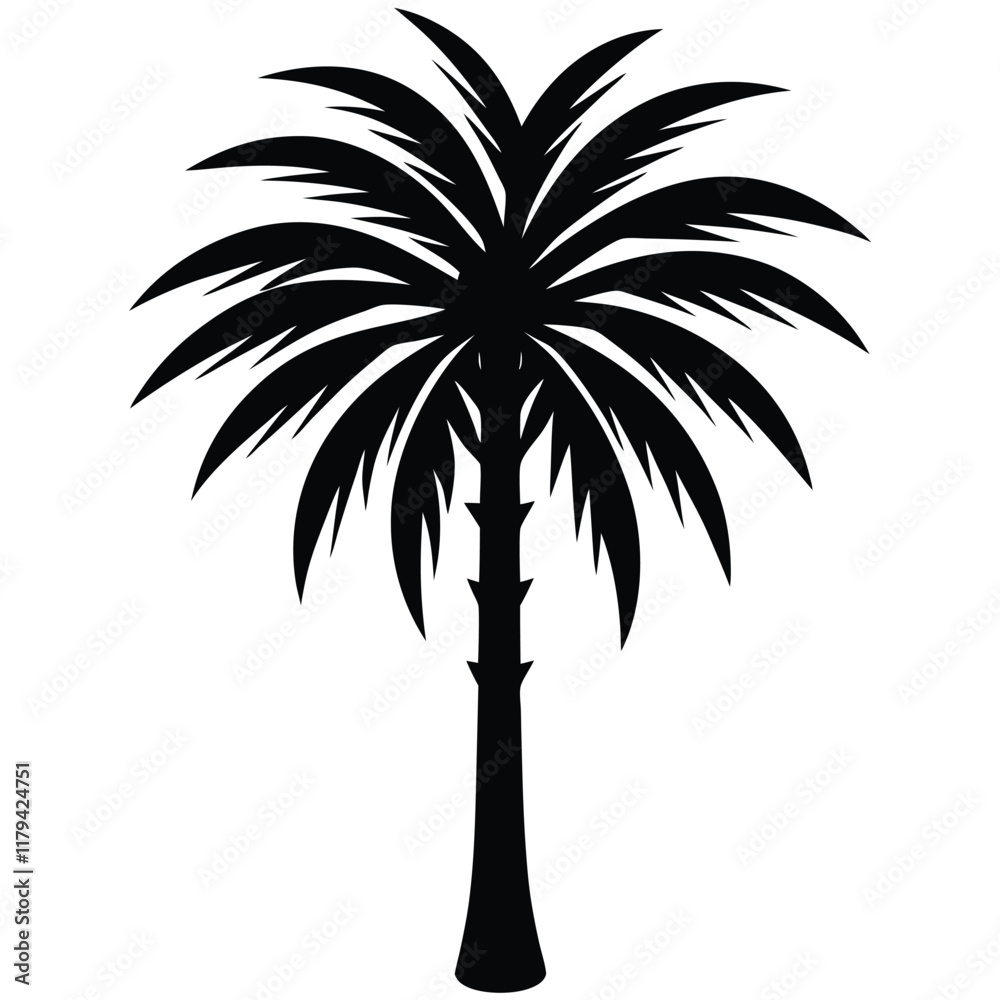 Obraz premium Generate a vector silhouette palm tree