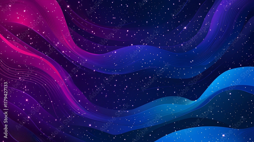 Obraz premium Abstract Blue Galaxy Background