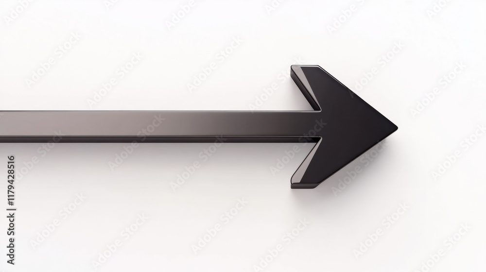 An arrow in black color, pointing to the right, with a white background.
An arrow in black color, pointing to the right, with a white background.