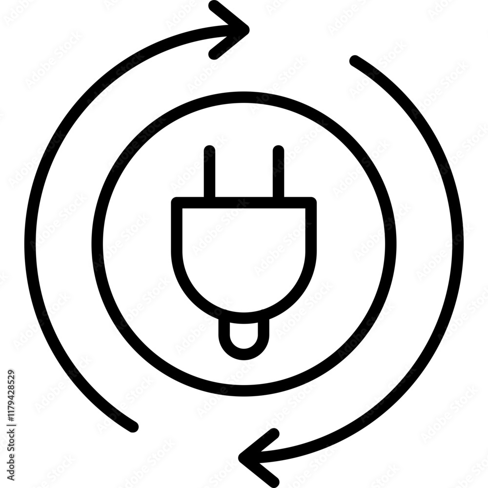 Obraz premium Electric Plug Icon