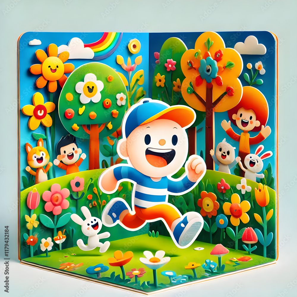 Naklejka premium children in the playground