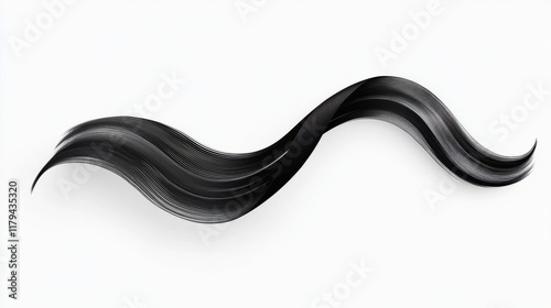 A simple flowing black wavy line symbolizing movement on a white background 
