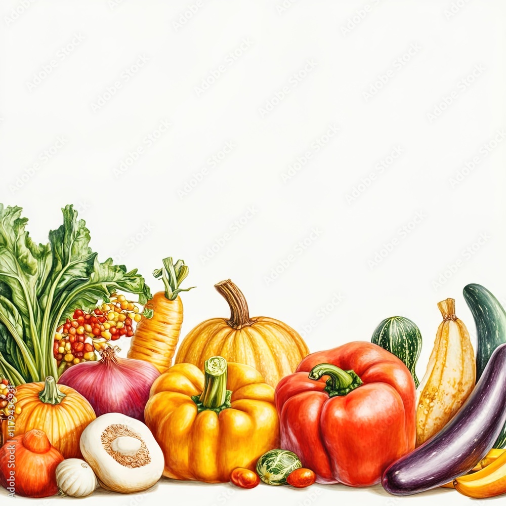 Harvest Vegetables, a simple background16k, High definition, no text, high detailed, white background Harvest Vegetables, a simple background16k, High definition, no text, high detailed, white background