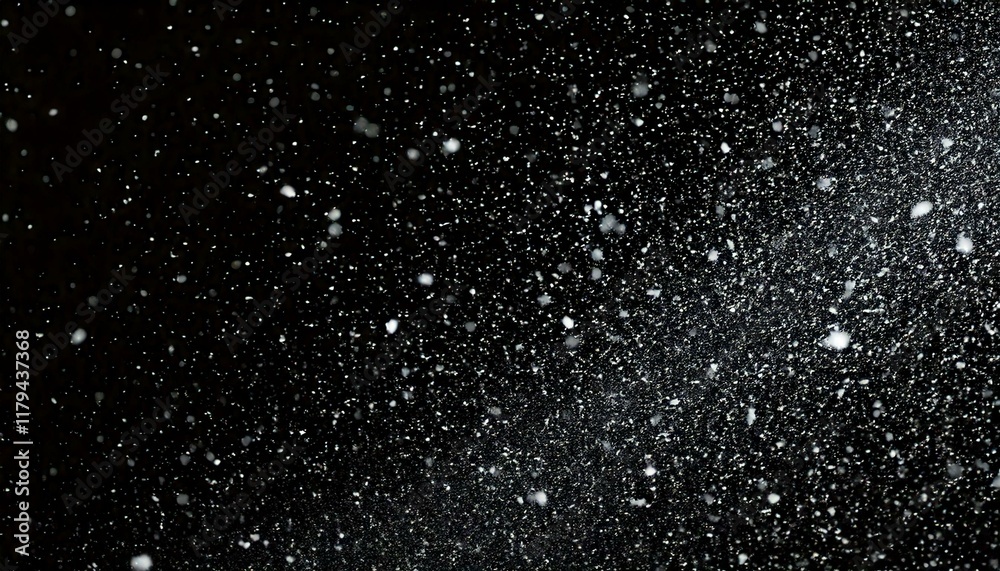 Obraz premium Generated image Snowfall on black background