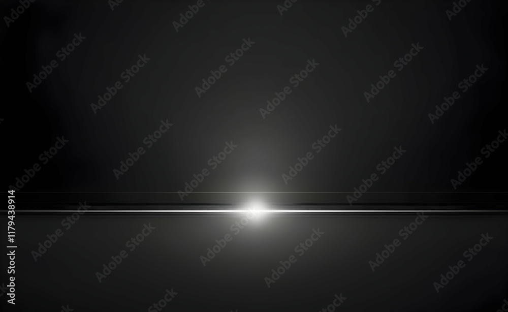 Abstract Light Horizon on Black Background with Minimalistic Style and Futuristic Concept Abstract Light Horizon on Black Background with Minimalistic Style and Futuristic Concept