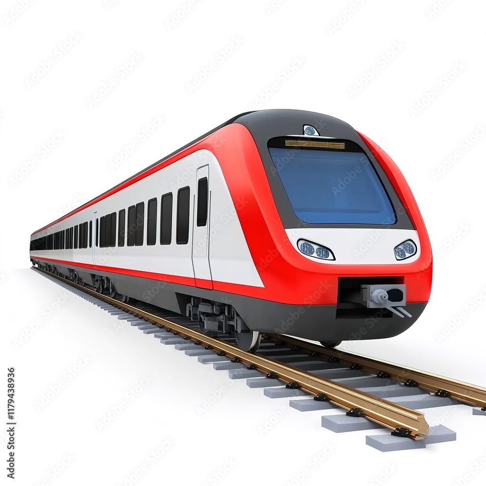 Naklejka premium train on a railway station