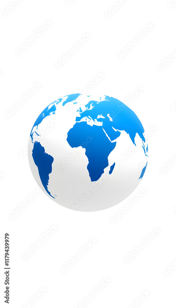 blue world map isolated white background earth globe, simple style blue world map isolated white background earth globe, simple style