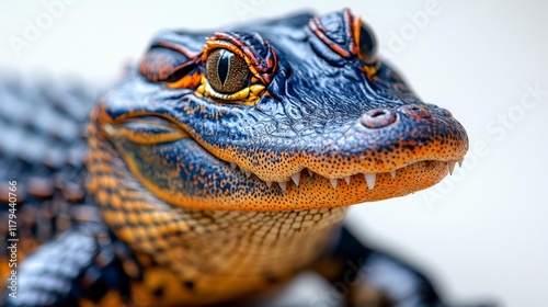 Close-Up Portrait of a Vibrant Alligator. Generative AI photo