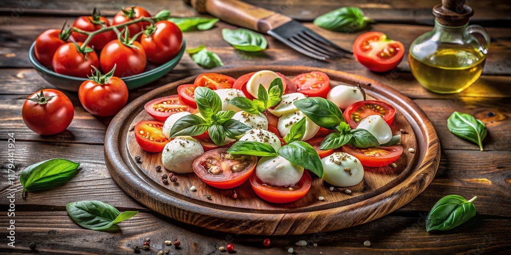 Delicious Caprese Salad: Fresh Mozzarella, Tomatoes & Basil Delicious Caprese Salad: Fresh Mozzarella, Tomatoes & Basil