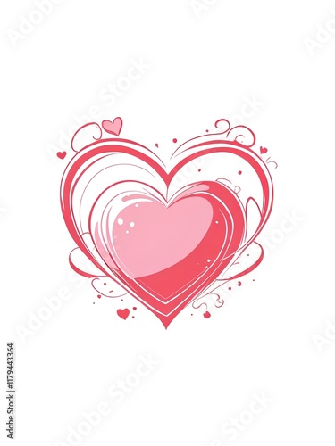 Love heart vector image white background