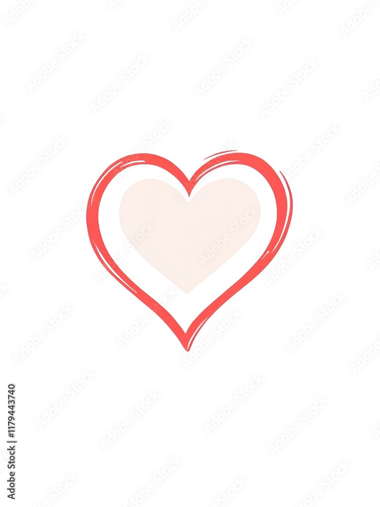 Love heart vector image white background Love heart vector image white background