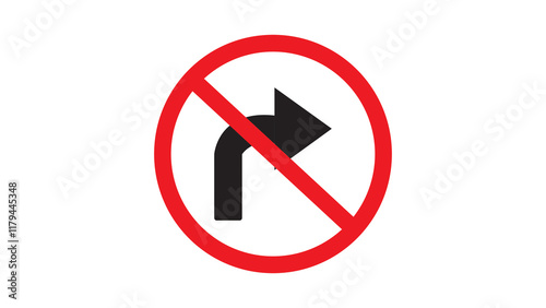 Free Download do not right turn arrow icon - GFXLoad