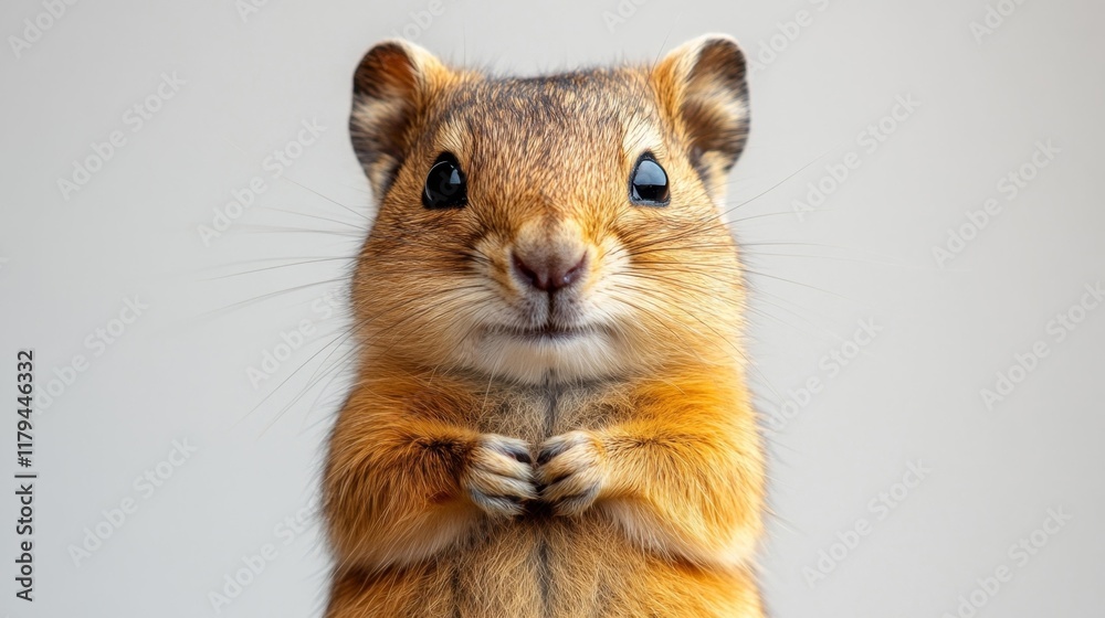 Cute Quokka Portrait on a White Background. Generative AI Cute Quokka Portrait on a White Background. Generative AI