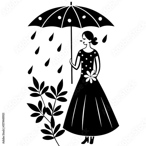 girl with umbrella