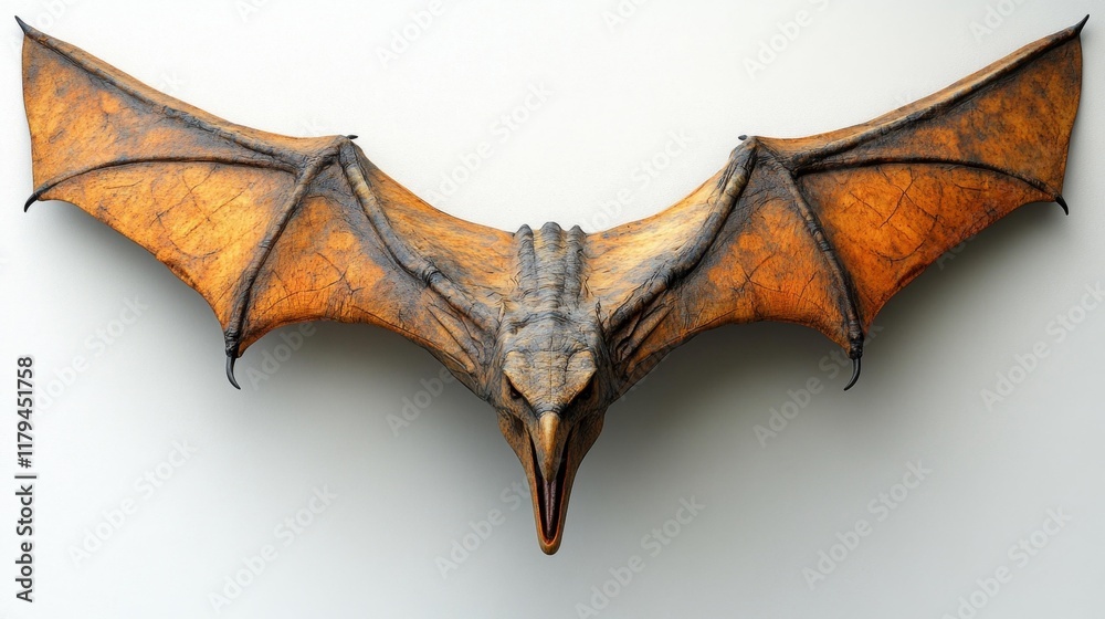 Fototapeta premium Realistic Pteranodon on White Background. Generative AI