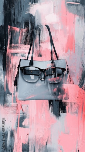 Stylish accessories paired with artistic flair in a vibrant urban setting